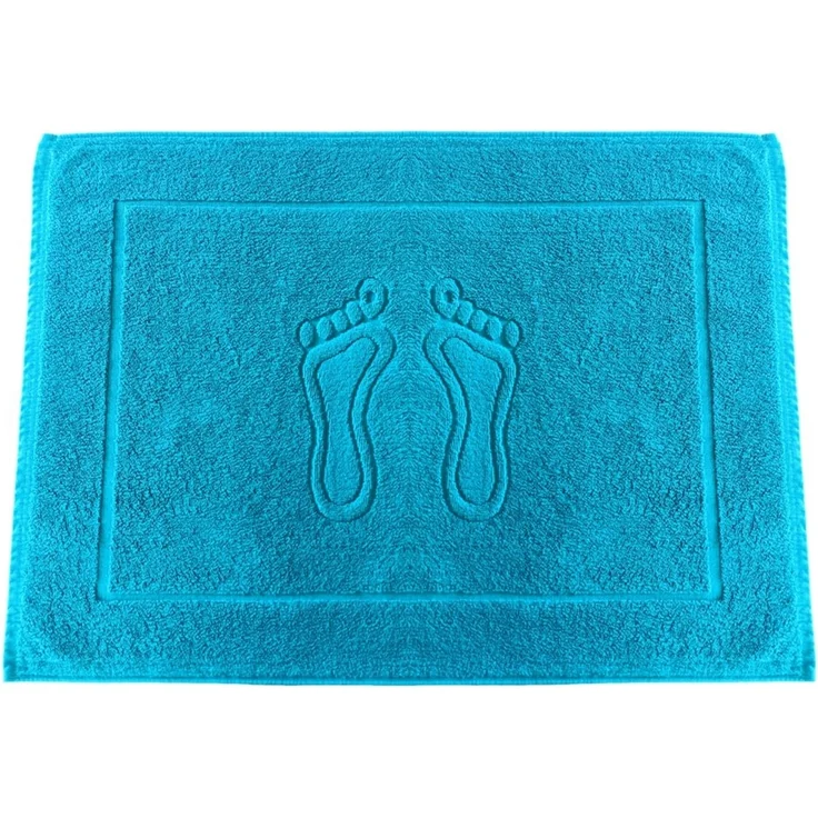MatratzenL.A.B® Badematte 650 g/m² Blauer Schwan®, 100% Baumwolle, 50x70 cm, Badvorleger, Duschvorleger, Duschmatte Frottee – Bild 1