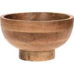 Spetebo Dekoschale Mangoholz Obstschale rund lebensmittelecht - 25 cm (Einzelstück, 1 St, 1tlg), Obst oder Snack, Naturprodukt, Mangoholz