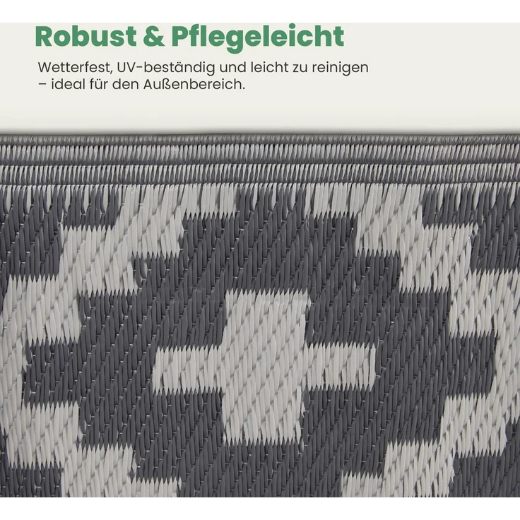 Bestlivings Outdoor Teppich Wetterfest und UV-Beständig ( 80x250cm / Ethno ) Teppich aus Kunststoff für Garten, Balkon, Terrasse - Outdoorteppich – Bild 4