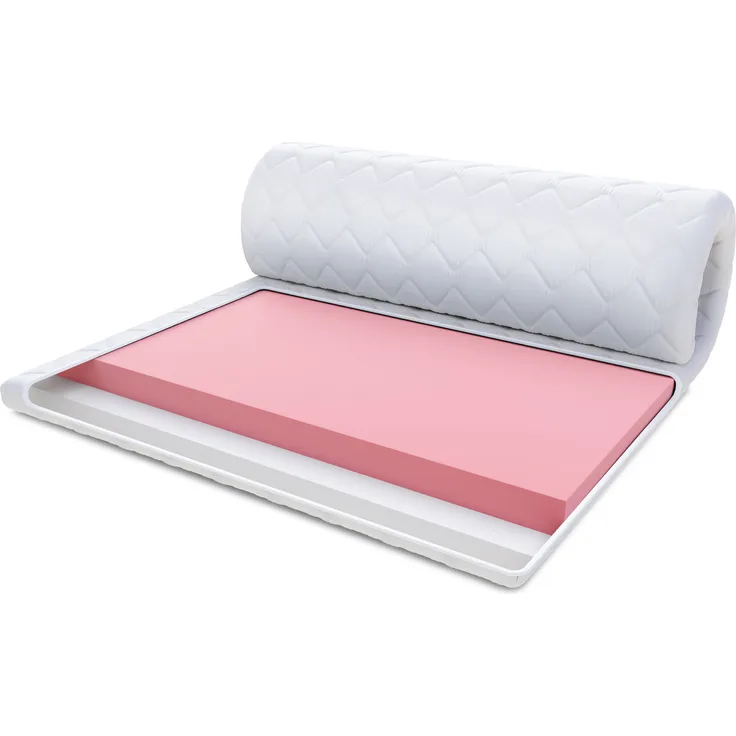 FDM Topper 80x200 cm, Matratzenauflage mit Visco-Schaum und Kaltschaum, Höhe ca. 9 cm, H2 H3, waschbarer Premium Bezug