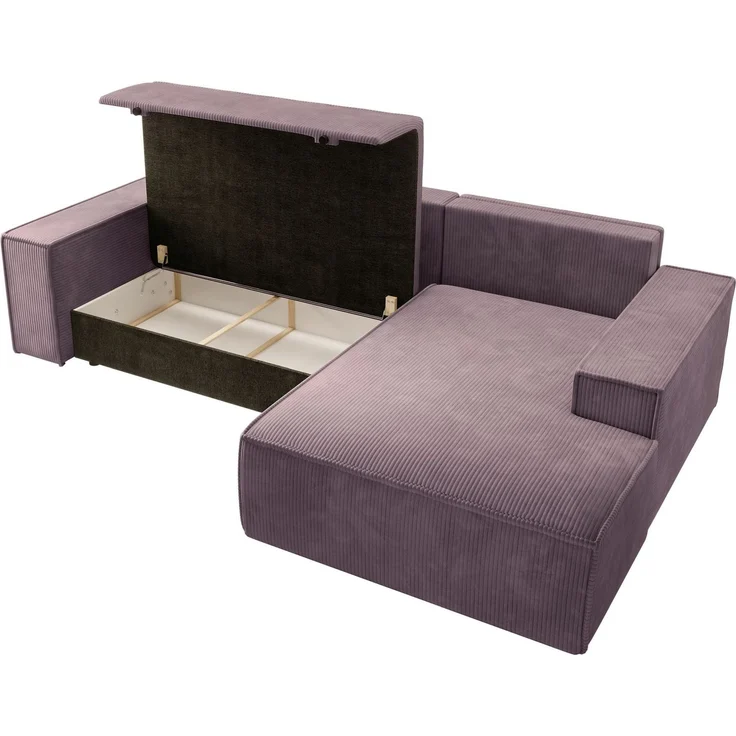 Selsey 'Farese ' Ecksofa mit Cordbezug, Schlaffunktion und Stauraum, Rosa, rechts – Bild 7