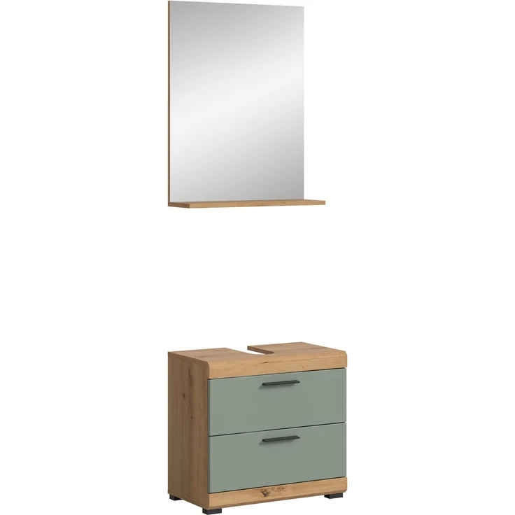 Xonox Scout Badkombination (B/H/T: 60x191x34 cm) in Salbei und Artisan Eiche Nachbildung