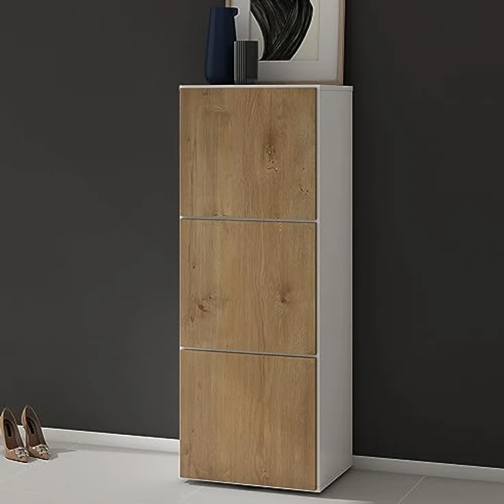 doporro Schuhschrank Schuhregal Schuhständer mit 3 Fächern Schuhschrank02 – Bild 2