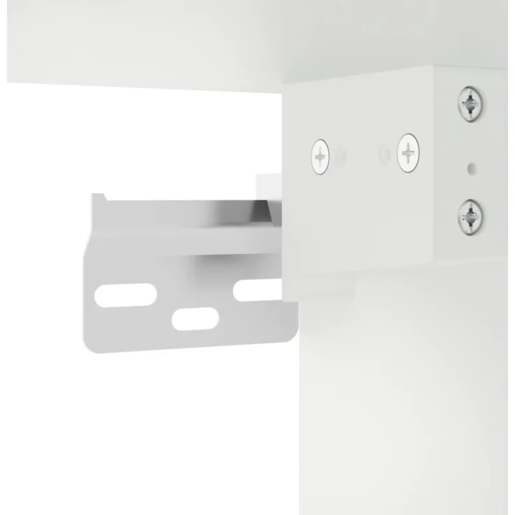 vidaXL 3-tlg. TV-Wohnwand mit LED-Leuchten Weiß 3216874 – Bild 10