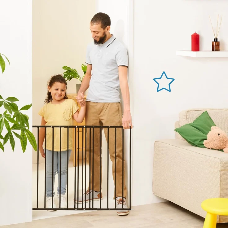 Badabulle Treppenschutzgitter Safe & Protect XL - Anthrazitgrau – Bild 6