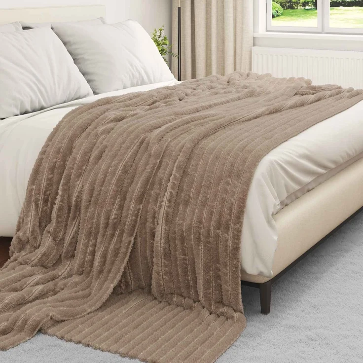 vidaXL Wohndecken 6 stk. Kamel 240 x 220 cm 8.24 kg Fleece 42016871 – Bild 3