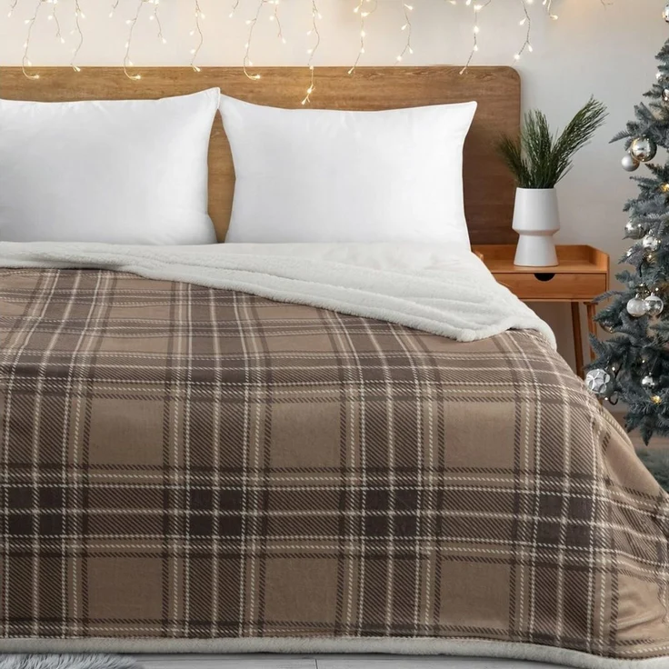 Wohndecke KAROMUSTER Winterdecke, Eurofirany, karierte Decke, warm und kuschelig, Fleecedecke 150x200 cm, Sofadecke – Bild 1