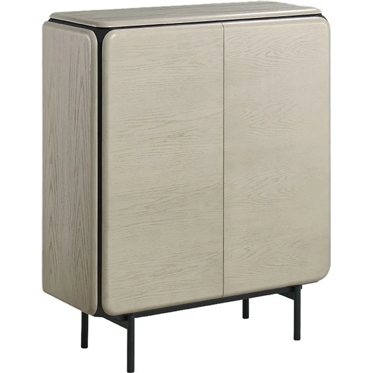 KAWOLA Highboard AVRIL 2 Türen Eiche grau 121 x 40 x 100 cm – Bild 3