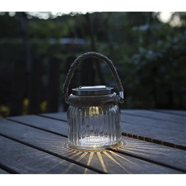 LED-Solar-Leuchte "Glass Jar", 1 LED, Outdoor – Bild 2