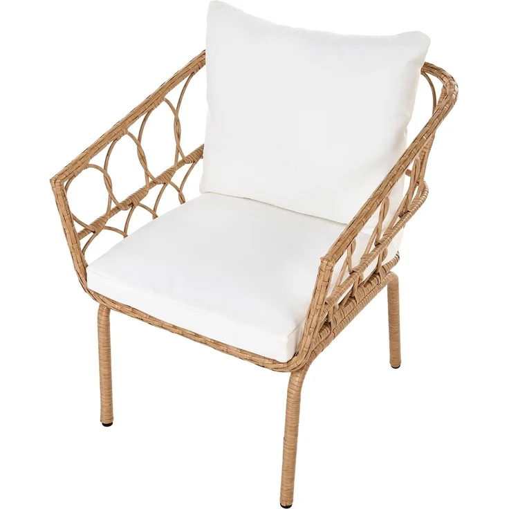 Bistro Set FERLA Polyrattan Hellbraun – Bild 7
