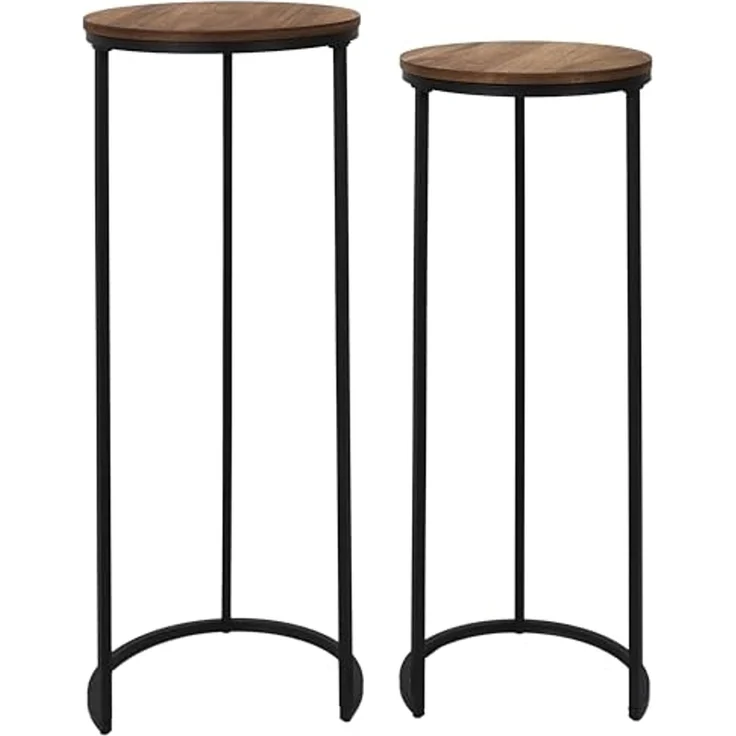 HOME DECO FACTORY, HD0289, Set mit 2 Nestpolstern, Softness-Kollektion, Möbel, Tisch und Schreibtisch, Konsole und Polster, 32,5 x 80 x 32,5 cm, Schwarzbraun – Bild 4
