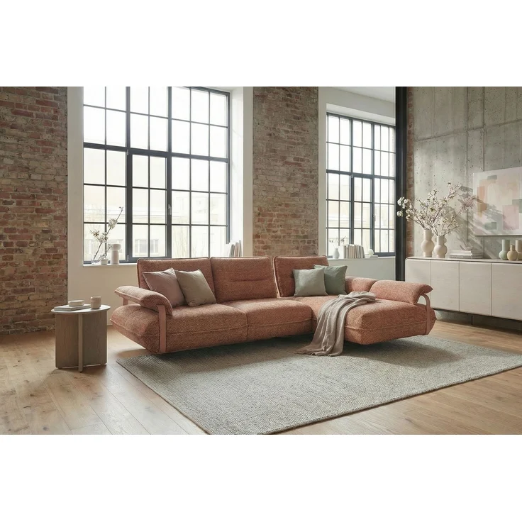KAWOLA Ecksofa ANISSA Stoff rostbraun manuelle Rückenverstellung Longchair rechts 84 x 185 x 297 cm – Bild 5