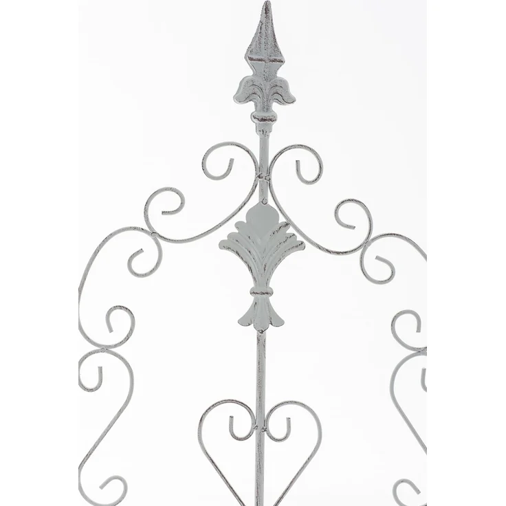 Rankgitter FALK - 35 x 1 x 122 cm, Metall, Antik-Weiß | Rankhilfe Kletterpflanzen Gartendekoration – Bild 6