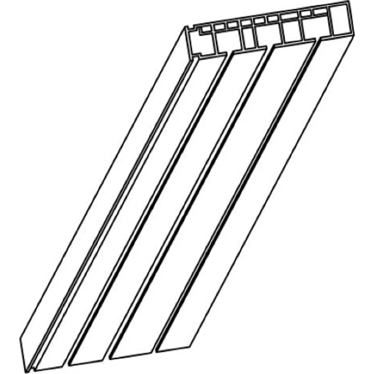 Garduna Gardinenstange Kunststoff Gardinenschiene, 1-/2-/3-läufig, weiß, 3-läufig, gebohrt, Kunststoff – Bild 5