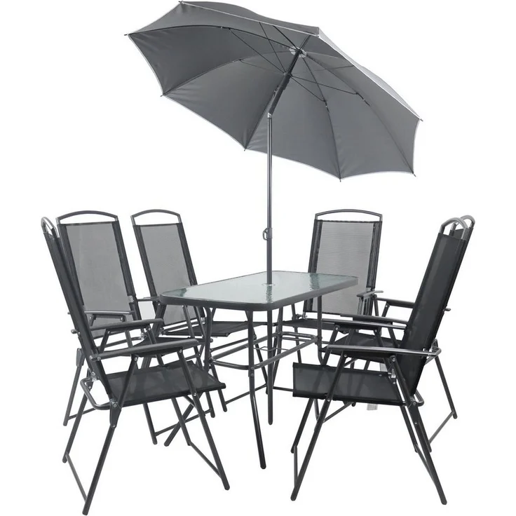 VCM Gartenmöbel-Set 110 918144 Anthrazit H. 70 x B. 110 x T. 55 cm – Bild 5