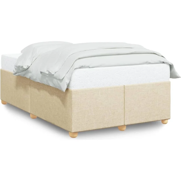 vidaXL Bettgestell ohne Matratze Creme 120x200 cm Stoff 3284727 – Bild 2