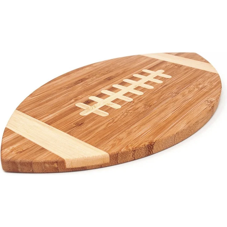 40YARDS Frühstücksbrett American Football Brettchen für Frühstück, Abendbrot, Schneidebrett, Bambus-Holz, (30 x 17 cm) – Bild 1