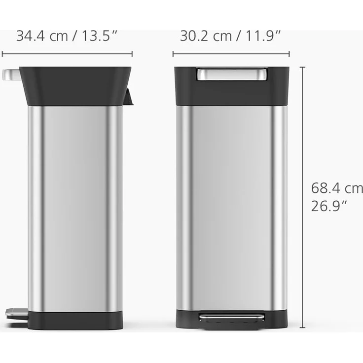 Joseph Joseph Titan - Abfallsammler mit Pressfunktion 20L Edelstahl – Bild 3