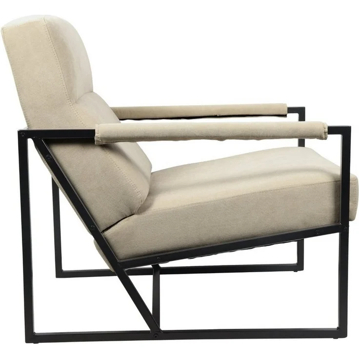 SVITA Cocktailsessel CHRIS, Loungesessel mit Armlehnen, Stoffbezug, Beige – Bild 2