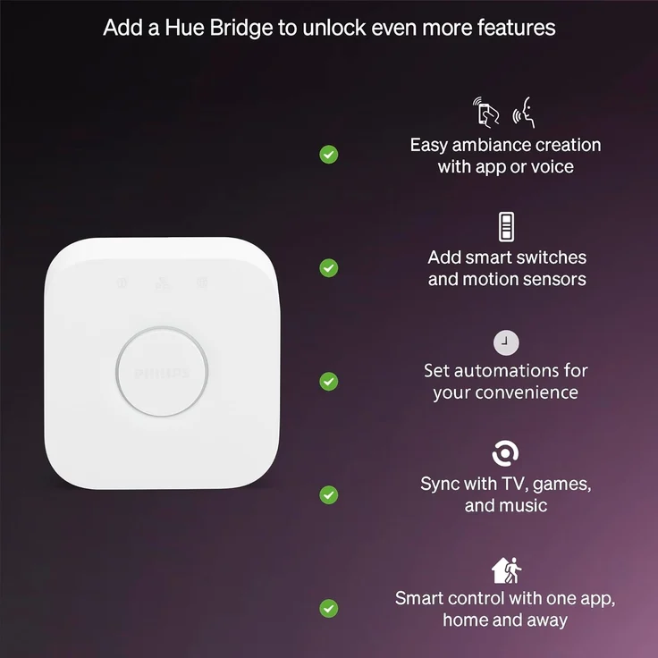 Philips Hue LED-Leuchtmittel Essential White & Color Ambiance smarte Lampe, E27, 1 St, Farbwechsler – Bild 4