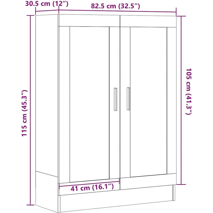 vidaXL Bücherschrank Artisan-Eiche 82,5x30,5x115 cm Holzwerkstoff 856157 – Bild 10