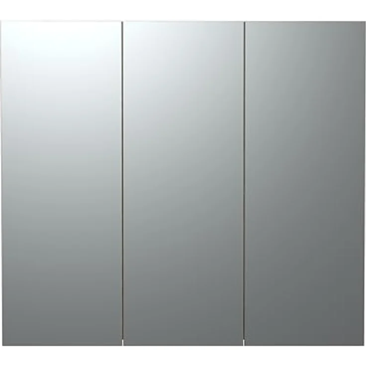 Trendteam Niklas Spiegelschrank, 90 x 80 cm, Evoke Eiche, feuchtigkeitsbeständiger Korpus, 3 Spiegeltüren, verstellbare Ablageböden – Bild 3