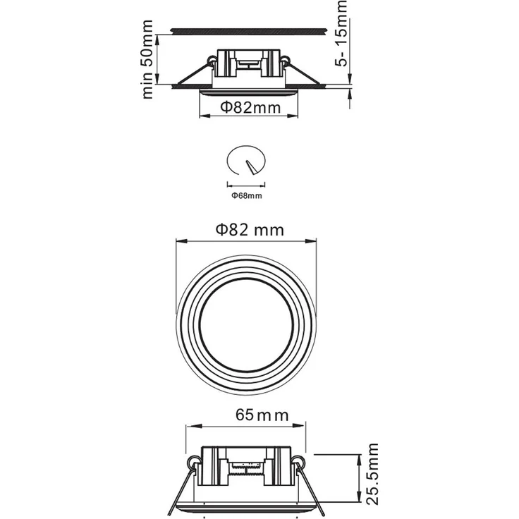 3er SET LED Einbaustrahler ARGUS Weiß mit Fernbedienung dimmbar & RGBW, Ø 8cm – Bild 8