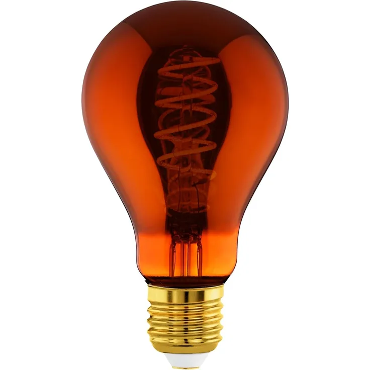 Eglo 110089 LED Filament Leuchtmittel E27 Decorative Spirale kupferfarben L:13cm Ø:7. 5cm dimmbar 2000K