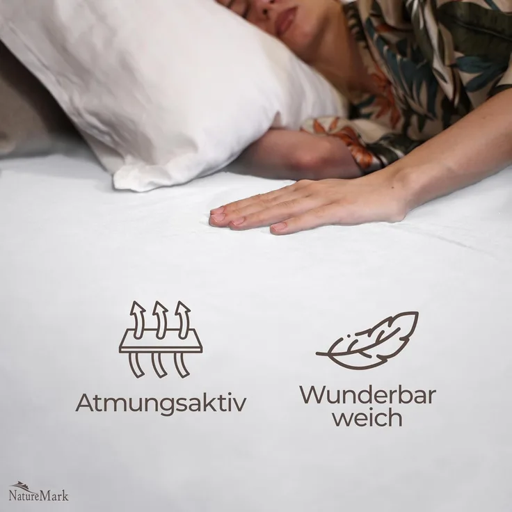 2er Pack Betttuch/Bettlaken/Haustuch 250x150 cm Doppelpack weiß von Green Mark Textilien® 100% Baumwolle