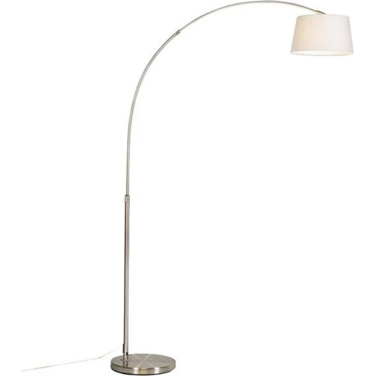 Qazqa Stehlampe Arc, ohne Leuchtmittel, E27, Weiß, Modern, Stahl, 1-flammig – Bild 4