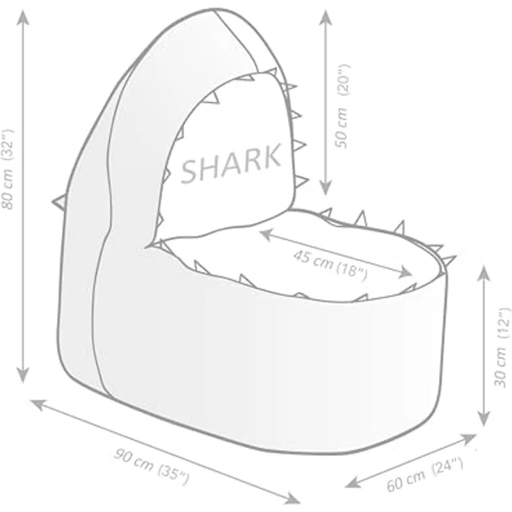 Sitting Point only by Magma Kindersitzsack Brava Shark – Bild 3
