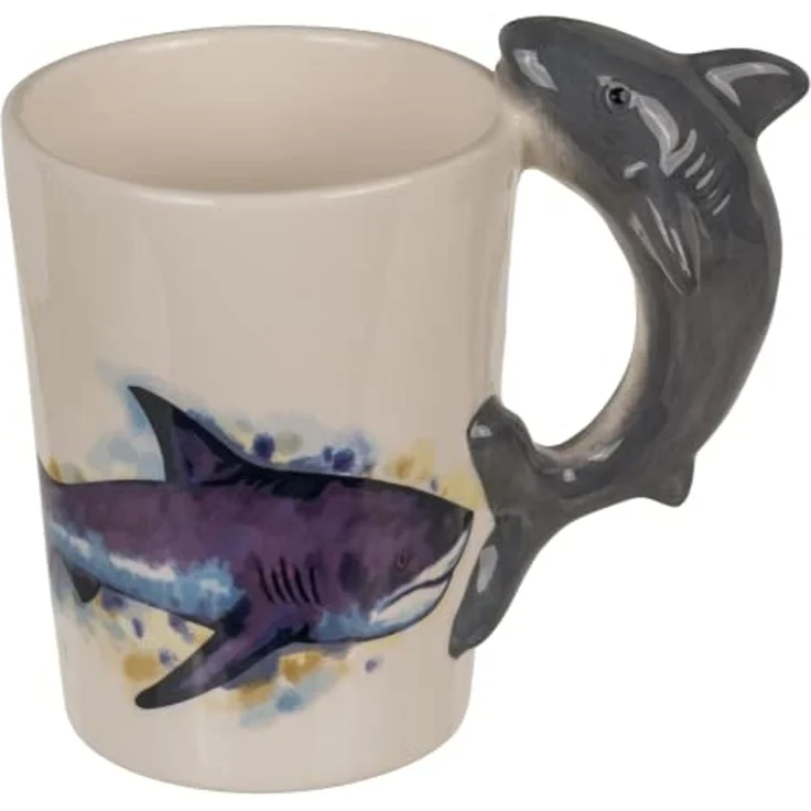 Tasse ca. 300 ml im 3D Design Meereswelt mit verschiedenen Motiven Kaffeetasse Hai – Bild 4