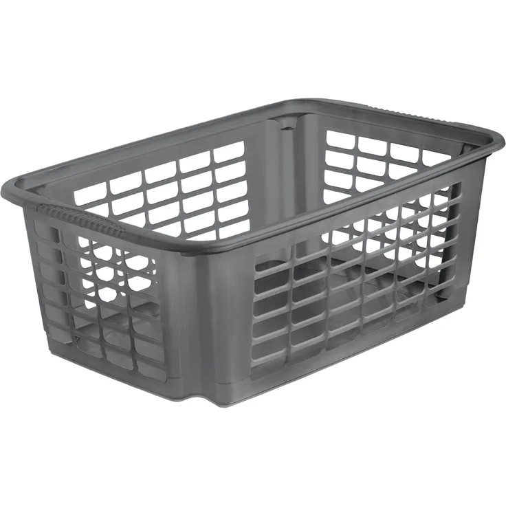 Rotho Drehstapelkorb Reverso large 18 l anthrazit Stapelbar Stapelbox Korb