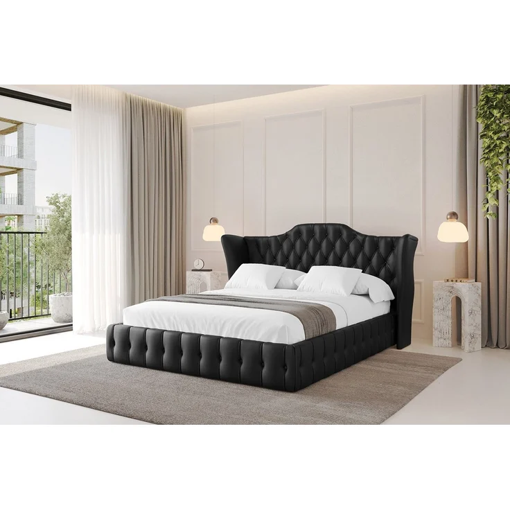 ALTDECOR Polsterbett MODY (Polsterbett mit Bettkasten und Lattenrost, Boxbett ohne Matratze), Doppelbett mit Stauraum, Bett mit Kopfteil – Bild 1