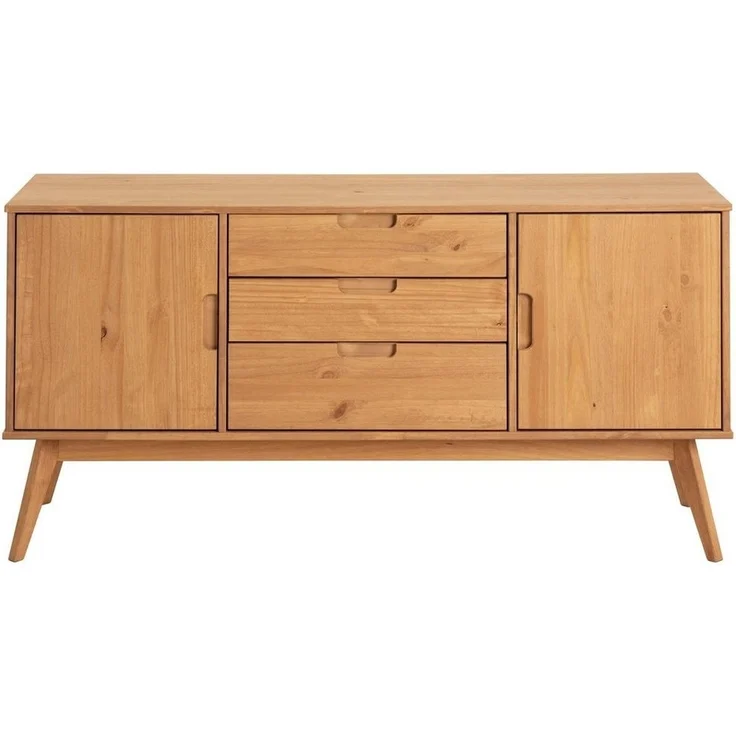 IDIMEX Sideboard TIVOLI, moderne Kommode mit 2 Türen und 3 Schubladen, Skandi gebeizt – Bild 2