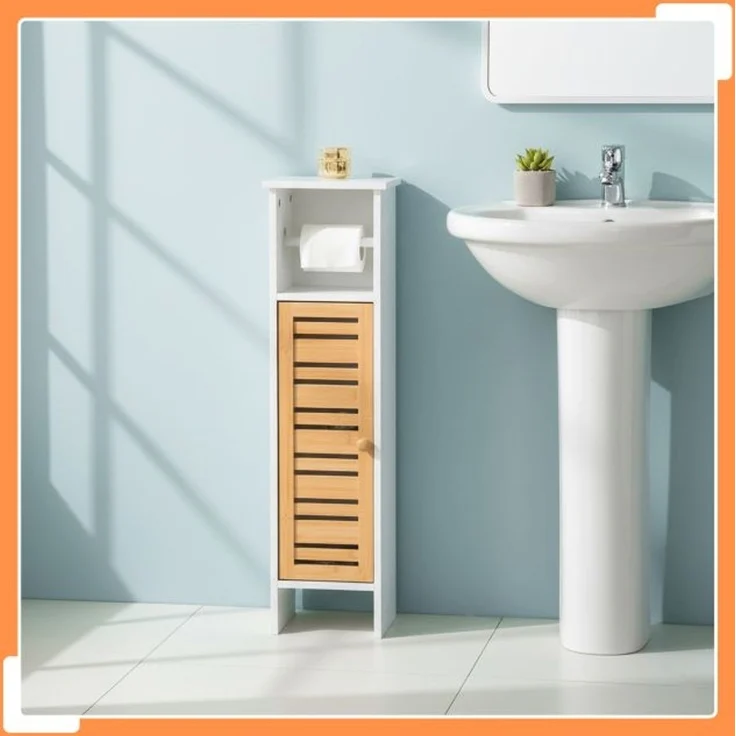 Relaxdays Toilettenpapierhalter stehend 3 Ablagen – Bild 3