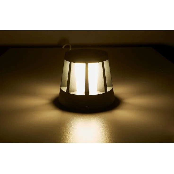Heitronic 501332 LED Wegbegrenzungsleuchte Gomera anthrazit rund mit Anfahrschutz – Bild 3
