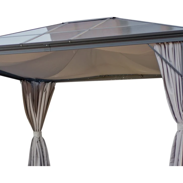 LECO Polyester-Sonnenschutzsegel, für PROFI-Pavillon, Polyester lichtgrau, 3,65x3 m – Bild 1