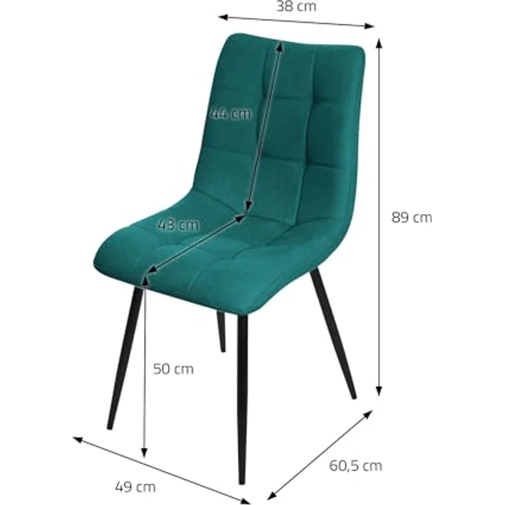 ML-DESIGN Stuhl Esszimmerstühle mit Rückenlehne moderne Design Lounge Küchenstühle (2 St), Polsterstuhl Esstischstühle 2er Set Küchenstuhl Polyester bis 120kg – Bild 4