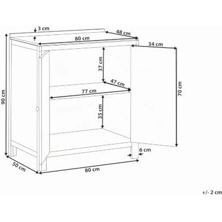 Outdoor-Küchenschrank VENOSA Braun Akazienholz – Bild 3