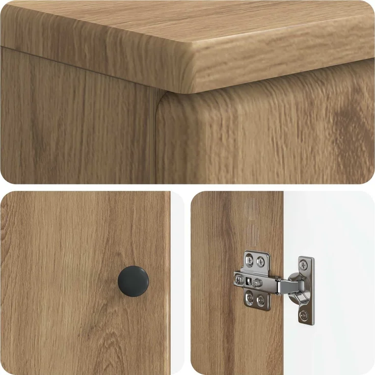 vidaXL 3-teiliges Badezimmer-Schranksystem BREDA Artisan-Eiche 3417485 – Bild 7