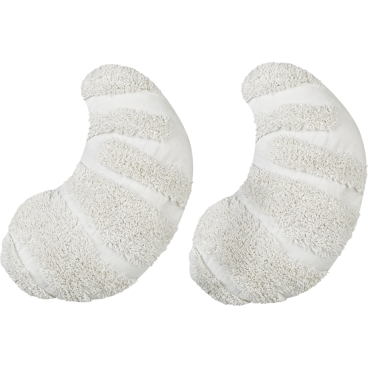 Kissen 2er Set Für Kinder SNOWDROP Baumwolle 40 x 25 cm Weiß