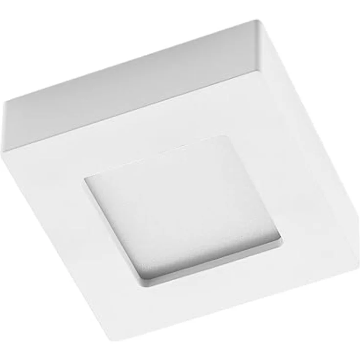 PRIOS LED Deckenleuchte Alette, moderne 1-flammige Badezimmerlampe aus weißem Aluminium mit energiesparendem Licht – Bild 1