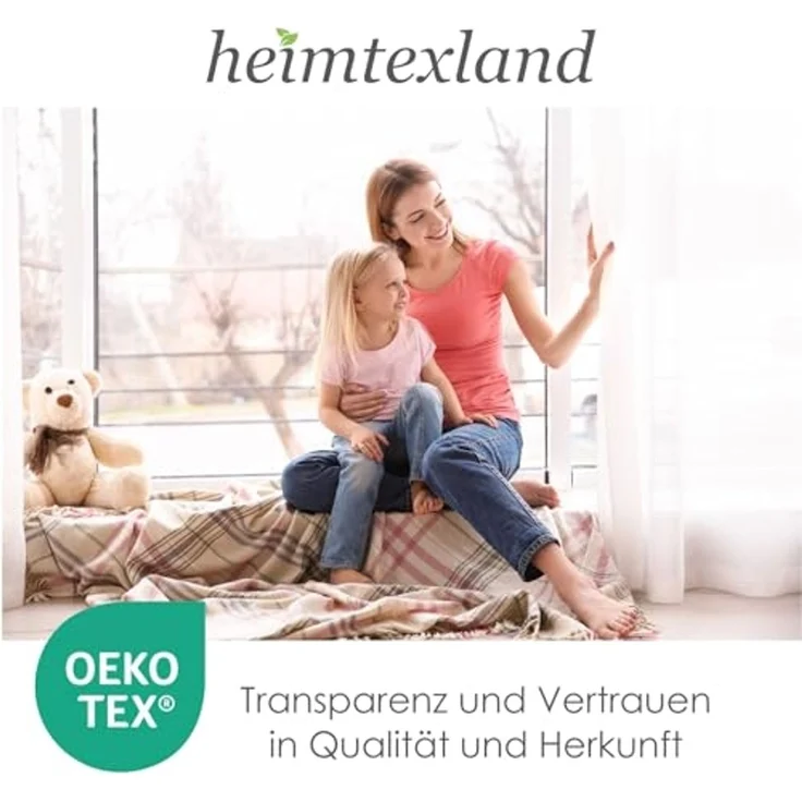 heimtexland Scheibengardine Landhaus Gardine Leinen Optik natur Kurzstore (1 St), Schlaufen, halbtransparent, Polyester, Schlaufen Bistrogardine 45x120 cm I Makramee Borte – Bild 5