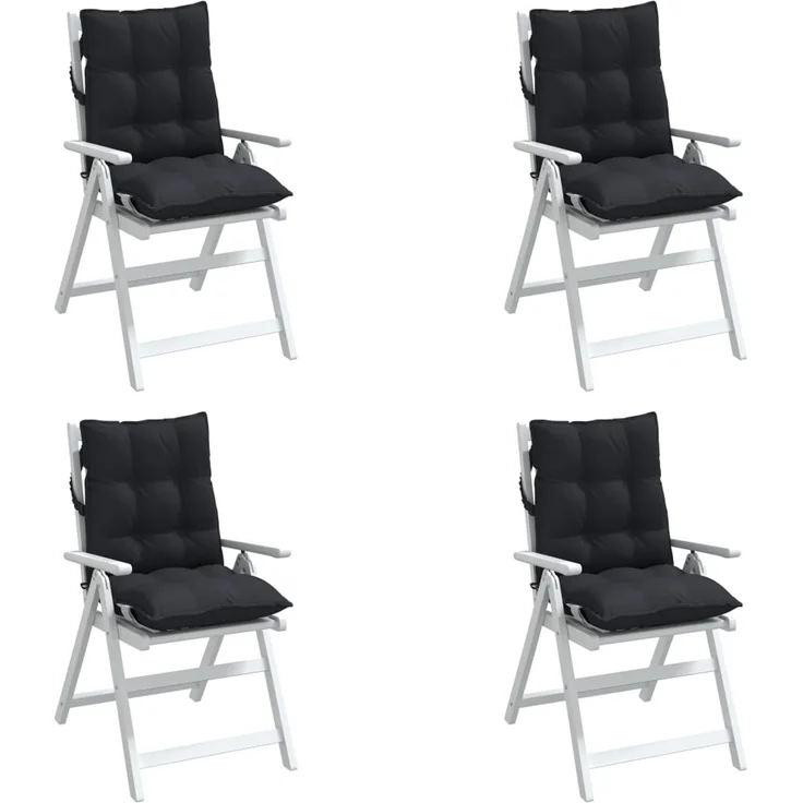 vidaXL Niedriglehner-Auflagen 4 Stk. Schwarz Oxford-Gewebe 377693 – Bild 4