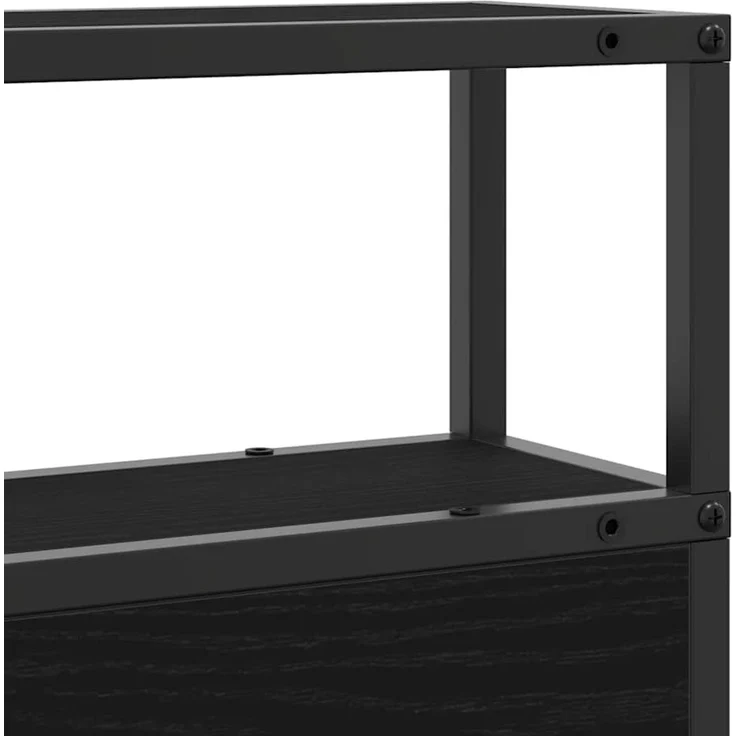 vidaXL Stauraum-Kopfteil Schwarz Eichen-Optik Holzwerkstoff 98 x 15 x 203 cm – Bild 8