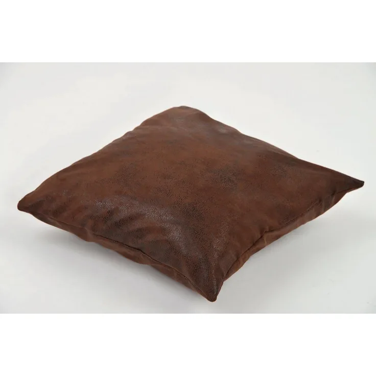 Lycce Dekokissen Kissenbezug 40x40 cm Kissenhülle Wildleder-Optik / braun, mit Reißverschluss