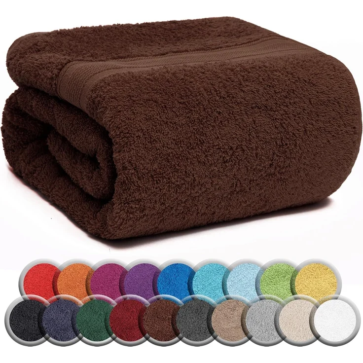 NatureMark SAUNATUCH/Badetuch – Premium Qualität 80x200 cm – Sauna-Handtuch 100% Baumwolle – Farbe: Schoko braun