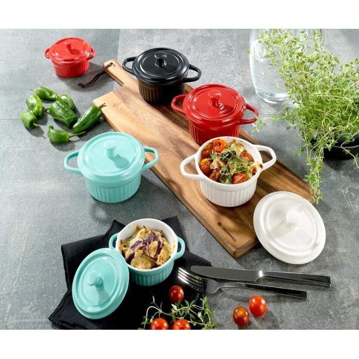 Zurbrüggen 'Big-Cocotte' Auflaufform, Keramik rot, 12 cm, backofengeeignet – Bild 3