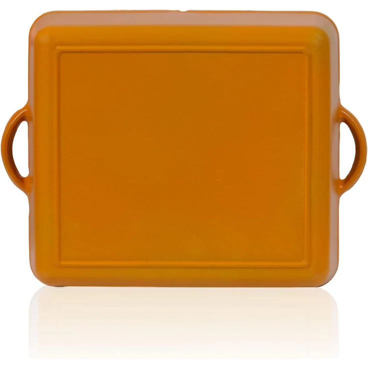 Mahlzeit Bräter Gusseisen emailliert, 10,5 L, Sunny Orange, Bräter 2in1 mit Pfanne, Gusseisen – Bild 6